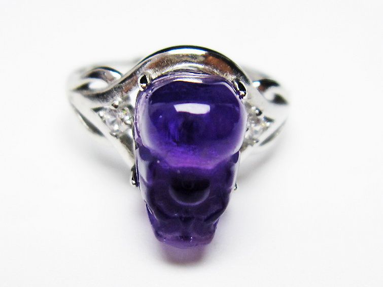 アメジスト ヒキュウ 貔貅 指輪 (15号) [t275-22083] 1枚目