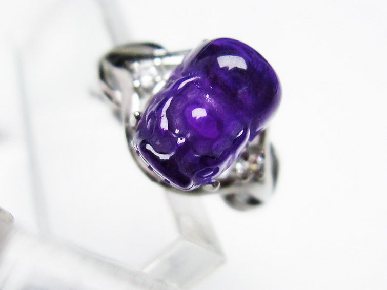 アメジスト ヒキュウ 貔貅 指輪 (15号) [t275-22083] 2枚目