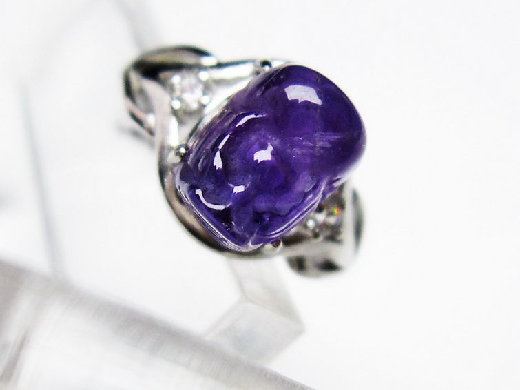 アメジスト ヒキュウ 貔貅 指輪 (15号) [t275-22086] 2枚目