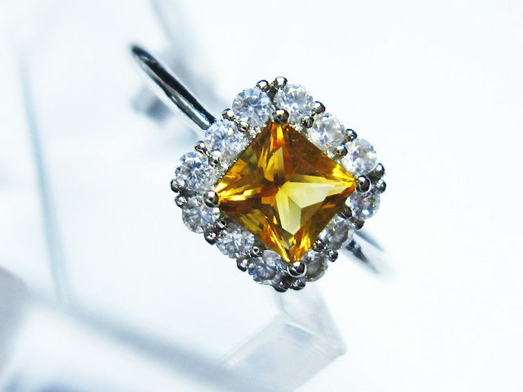 シトリン 指輪 (15号) [t275-22100] 2枚目