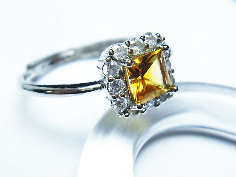 シトリン 指輪 (15号) [t275-22100] 3枚目