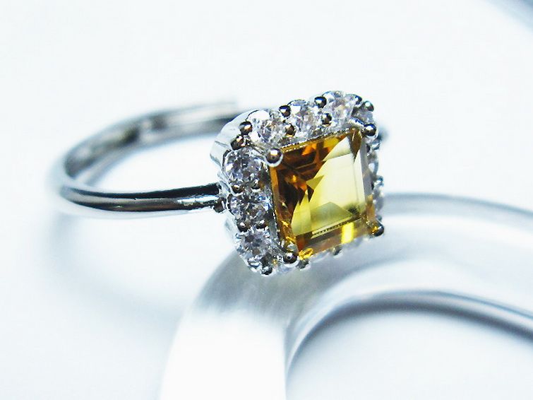 シトリン 指輪 (16号)[T275-22119] 3枚目