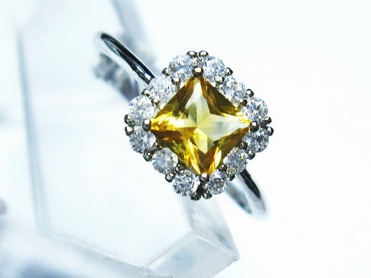 シトリン 指輪 (16号) [t275-22168] 2枚目