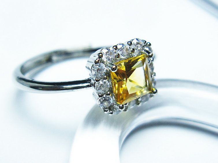 シトリン 指輪 (16号) [t275-22168] 3枚目