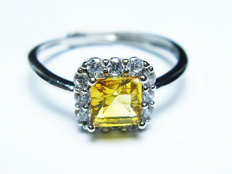 シトリン 指輪 (16号)[T275-22203] 1枚目