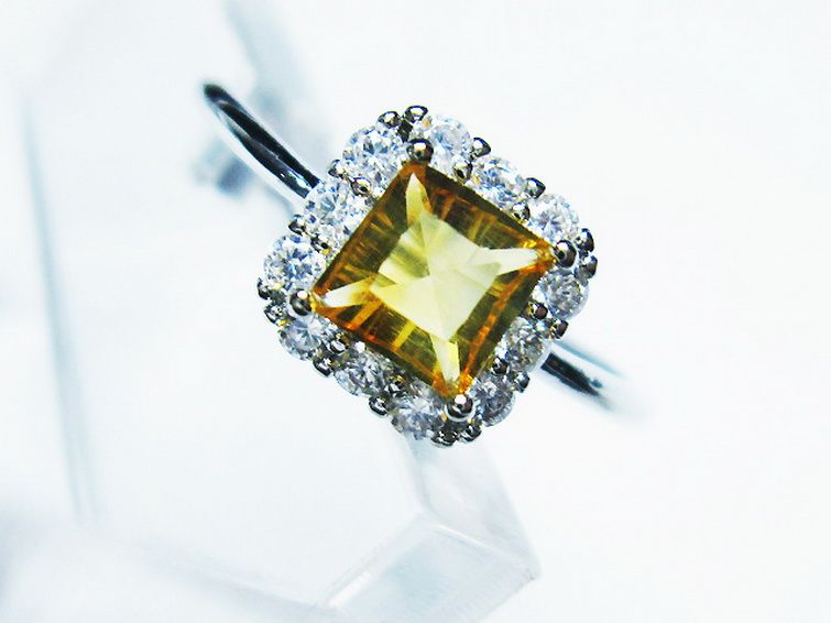 シトリン 指輪 (16号)[T275-22203] 2枚目