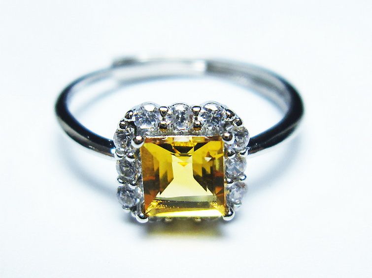 シトリン 指輪 (15号) [t275-22273] 1枚目