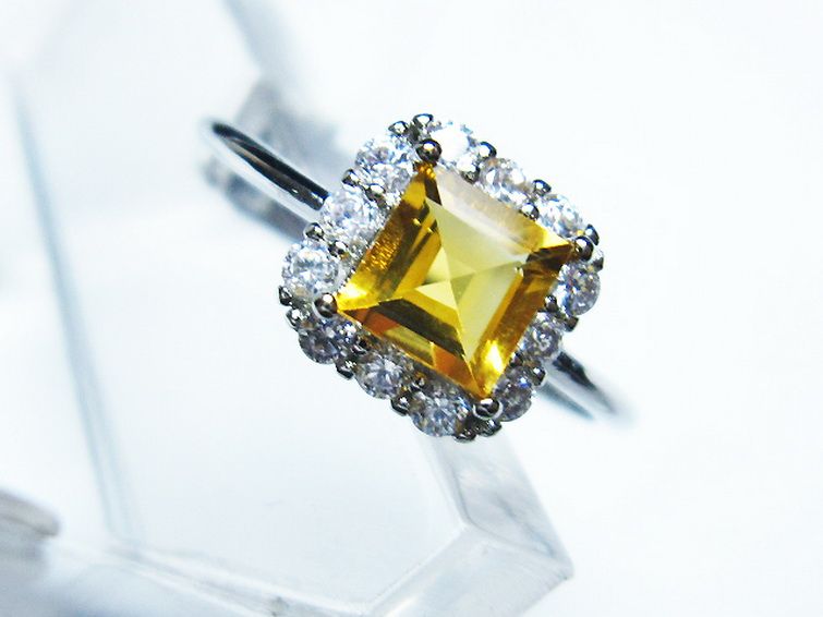 シトリン 指輪 (15号) [t275-22273] 2枚目