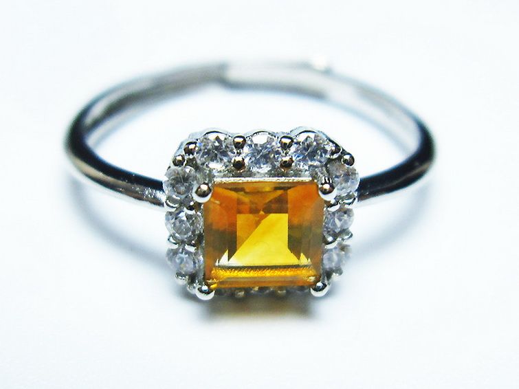 シトリン 指輪 (16号) [t275-22299] 1枚目