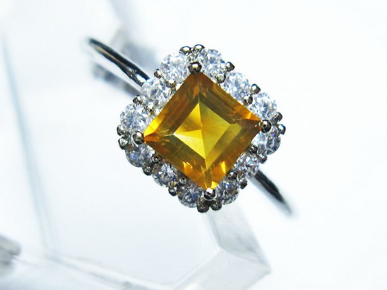 シトリン 指輪 (16号) [t275-22299] 2枚目