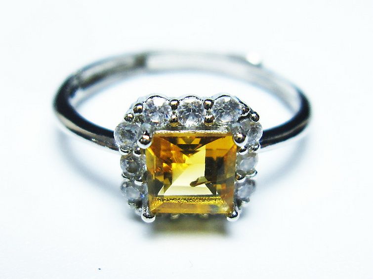 シトリン 指輪 (12号) [t275-22306] 1枚目