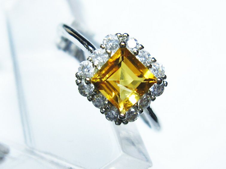 シトリン 指輪 (12号) [t275-22306] 2枚目