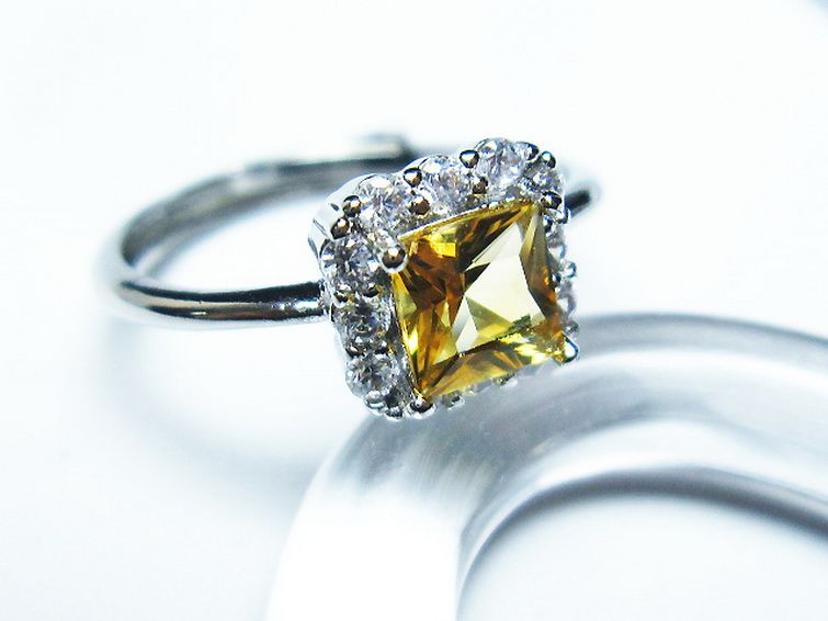 シトリン 指輪 (15号) [t275-22321] 3枚目