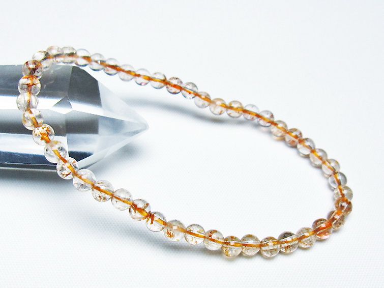 アフリカンストロベリークォーツ ブレスレット 4mm [T276-2536] 1枚目