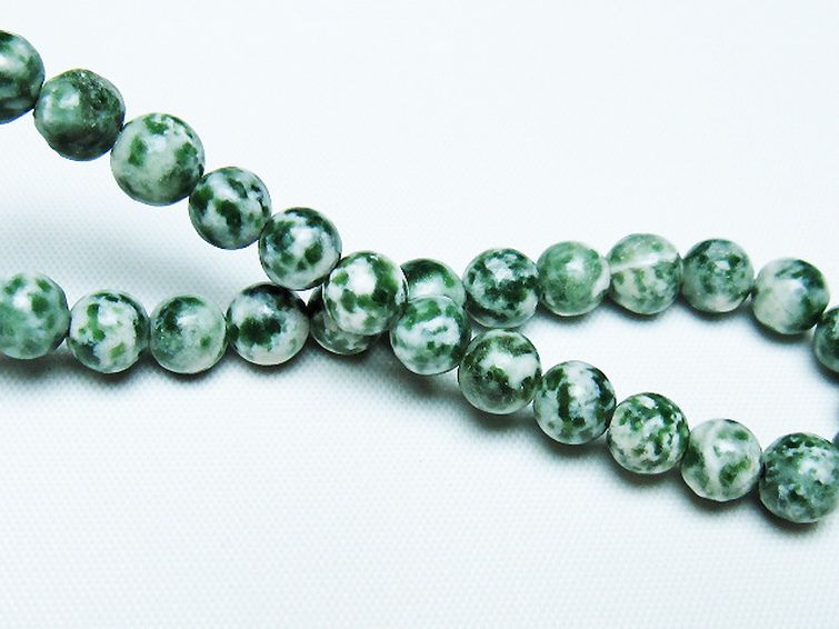 グリーンスポットジャスパー ブレスレット 6mm [T285-1490] 2枚目