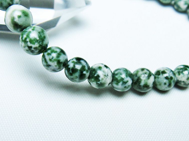 グリーンスポットジャスパー ブレスレット 6mm [T285-1490] 3枚目