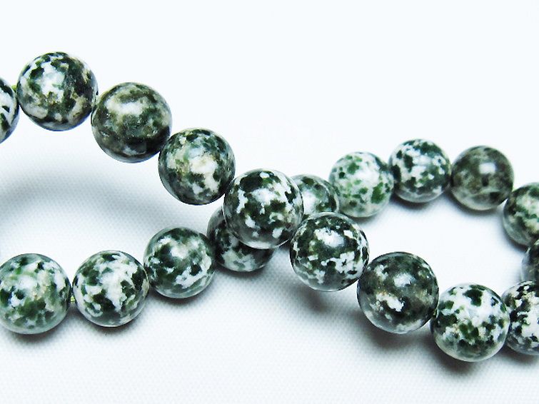 グリーンスポットジャスパー ブレスレット 9mm [T285-1496] 2枚目