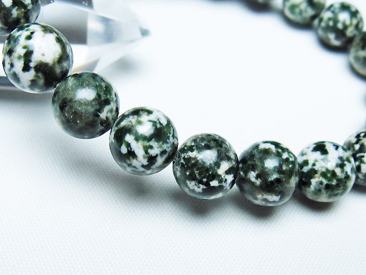 グリーンスポットジャスパー ブレスレット 9mm [T285-1496] 3枚目
