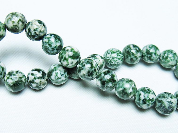 グリーンスポットジャスパー ブレスレット 8mm [T285-1498] 2枚目
