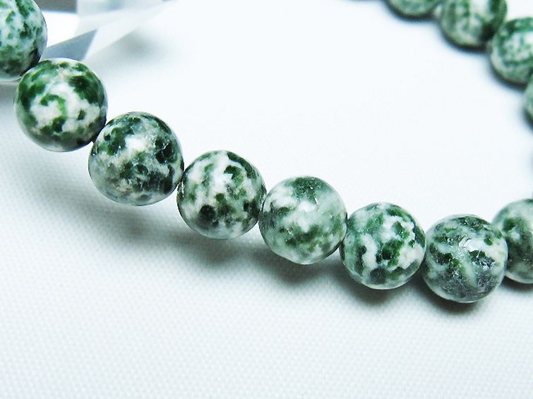 グリーンスポットジャスパー ブレスレット 8mm [T285-1498] 3枚目