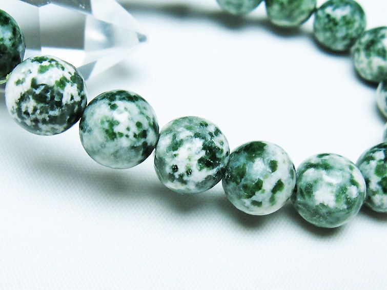 グリーンスポットジャスパー ブレスレット 11mm [T285-1501] 3枚目