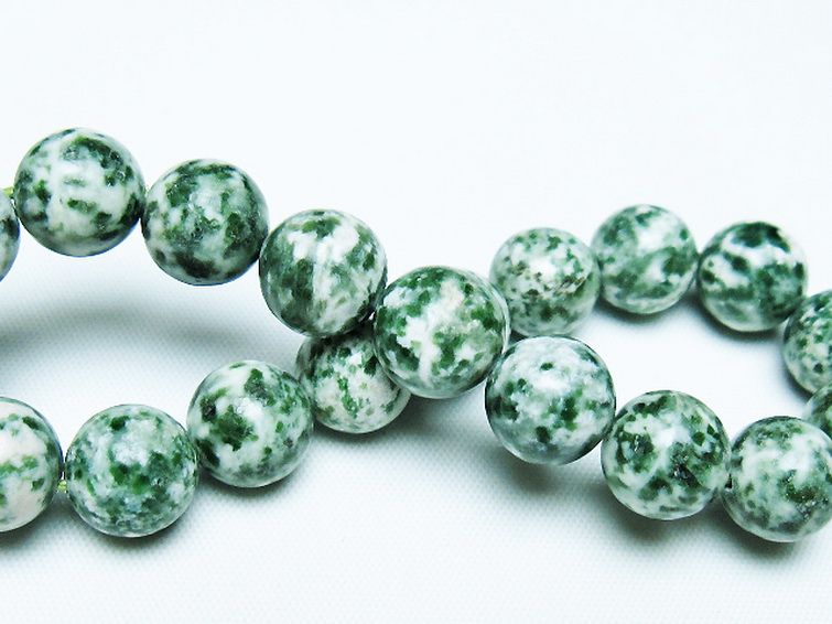 グリーンスポットジャスパー ブレスレット 11mm [T285-1502] 2枚目