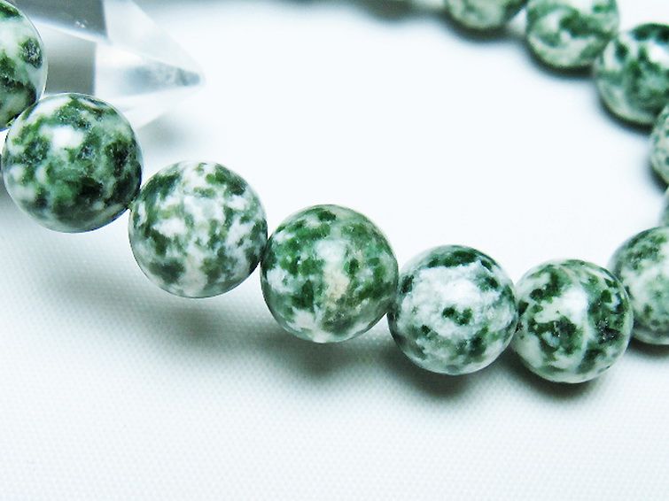 グリーンスポットジャスパー ブレスレット 11mm [T285-1502] 3枚目