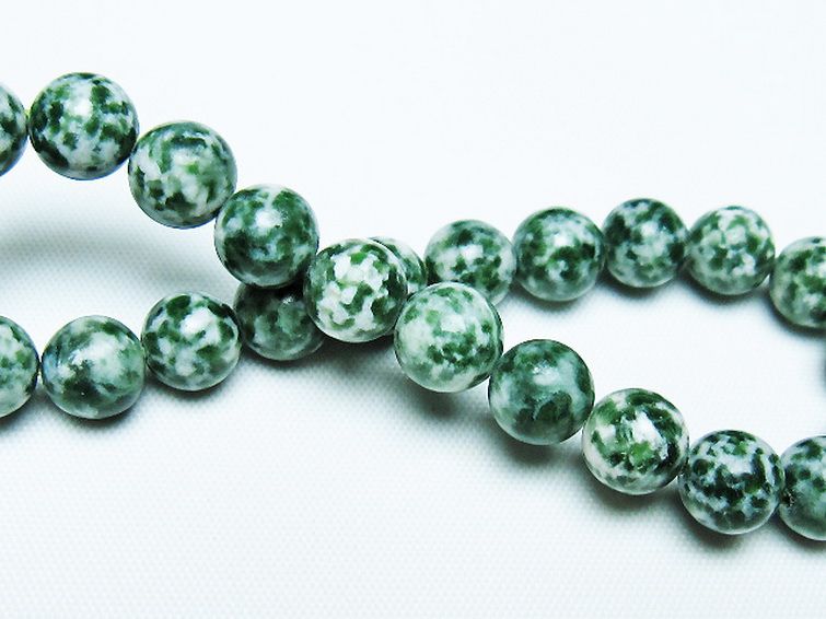 グリーンスポットジャスパー ブレスレット 8mm [T285-1531] 2枚目