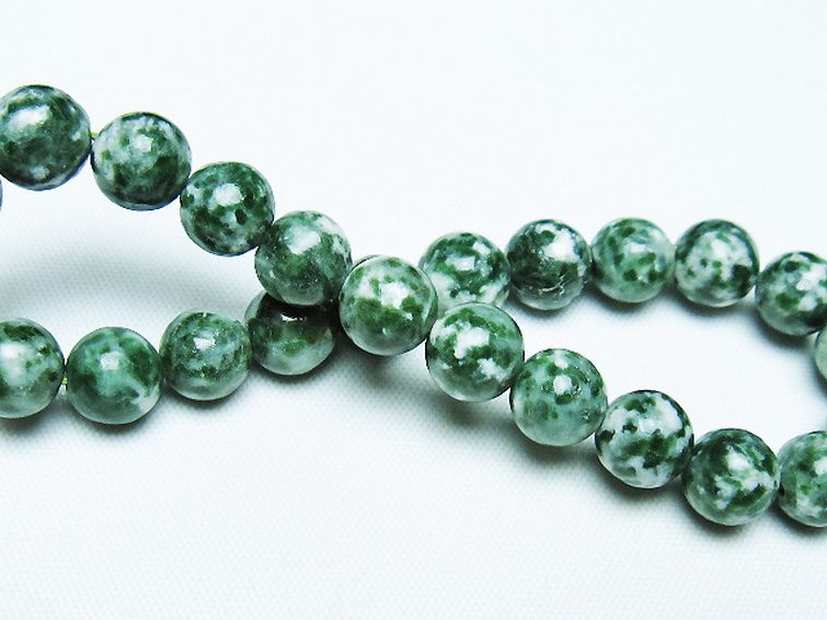 グリーンスポットジャスパー ブレスレット 8mm [T285-1536] 2枚目