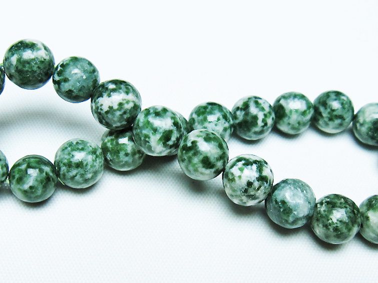 グリーンスポットジャスパー ブレスレット 8mm [T285-1539] 2枚目