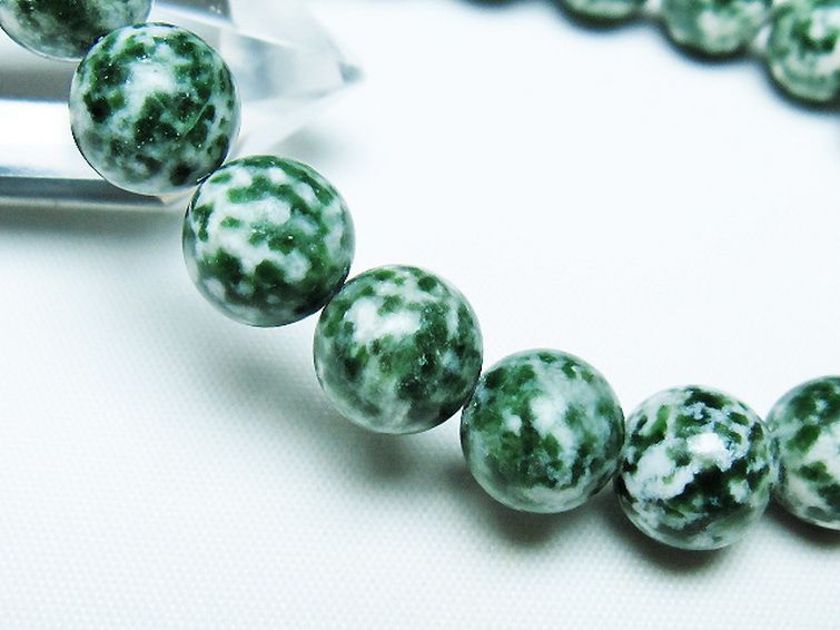 グリーンスポットジャスパー ブレスレット 10mm [T285-1543] 3枚目