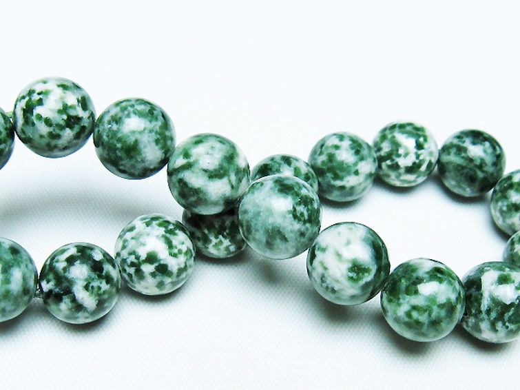 グリーンスポットジャスパー ブレスレット 11mm [T285-1545] 2枚目