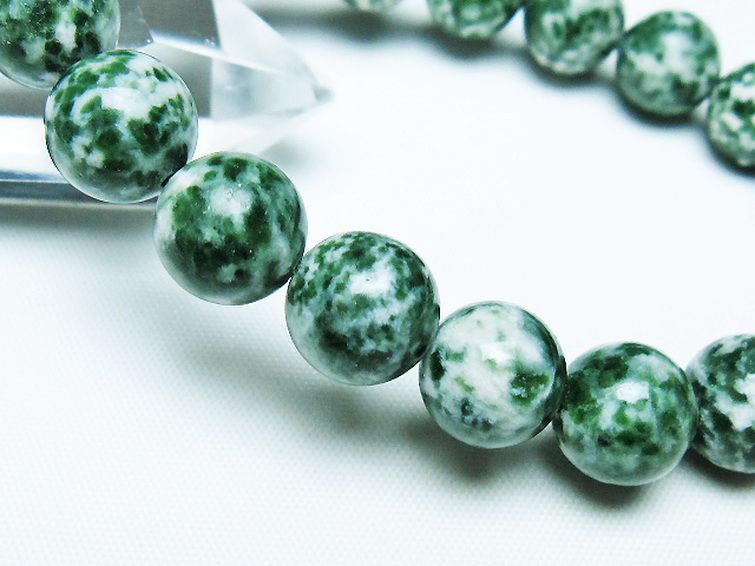 グリーンスポットジャスパー ブレスレット 11mm [T285-1545] 3枚目