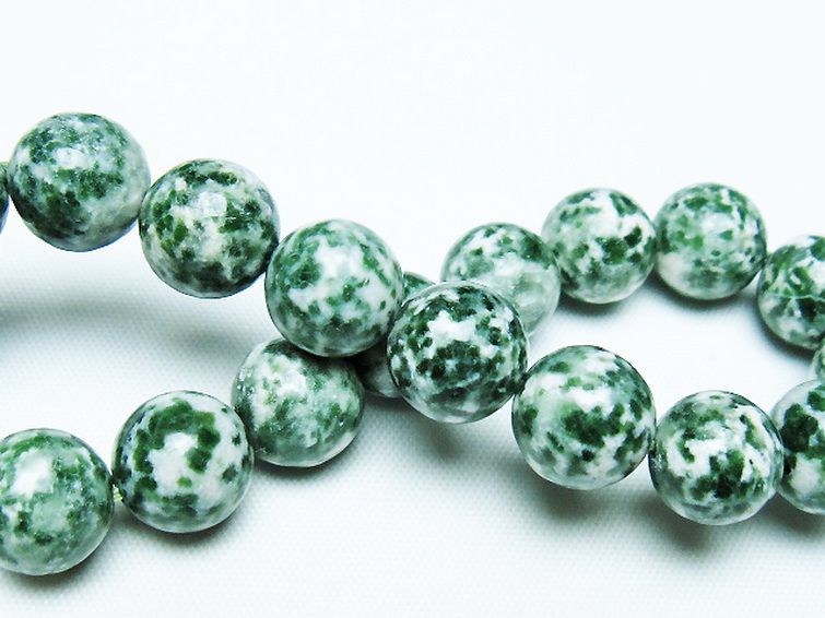 グリーンスポットジャスパー ブレスレット 11mm [T285-1548] 2枚目