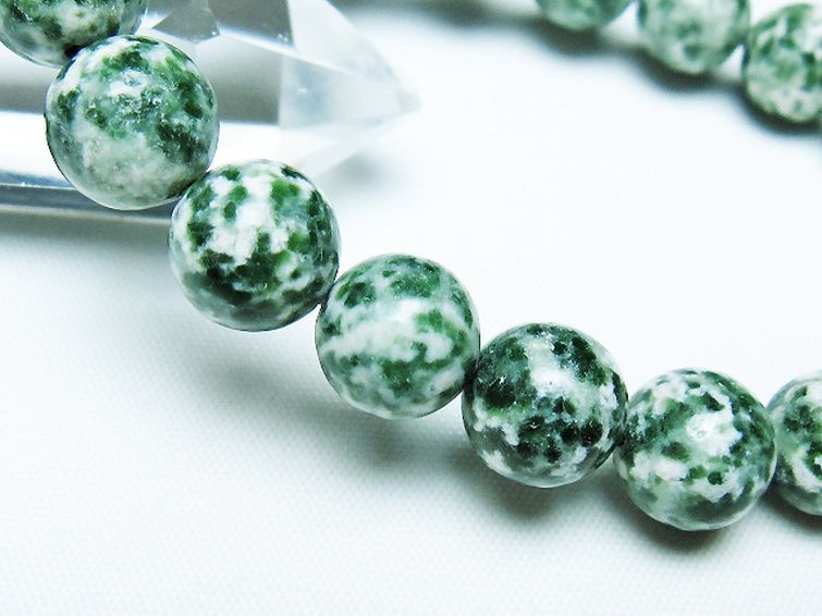 グリーンスポットジャスパー ブレスレット 11mm [T285-1548] 3枚目