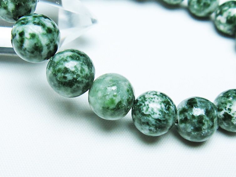 グリーンスポットジャスパー ブレスレット 11mm [T285-1549] 3枚目