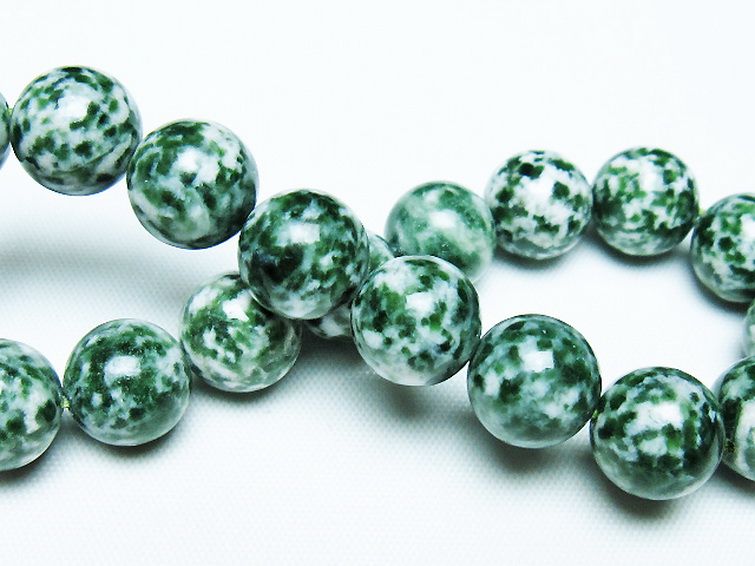 グリーンスポットジャスパー ブレスレット 11mm [T285-1552] 2枚目