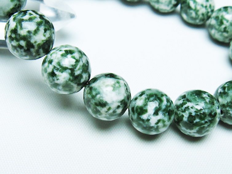 グリーンスポットジャスパー ブレスレット 11mm [T285-1555] 3枚目