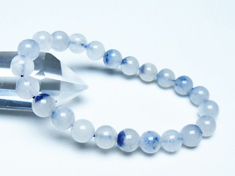 デュモルチェライトインクォーツ ブレスレット 8mm [t286-4357] 1枚目