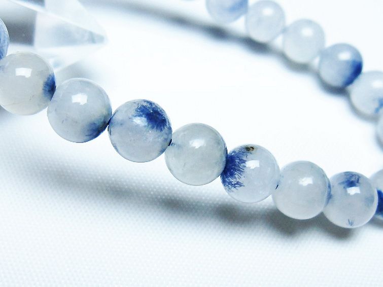 デュモルチェライトインクォーツ ブレスレット 7mm [T286-4396] 3枚目