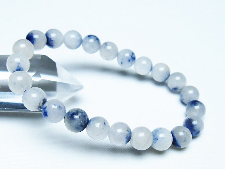 デュモルチェライトインクォーツ ブレスレット 8mm [T286-4417] 1枚目