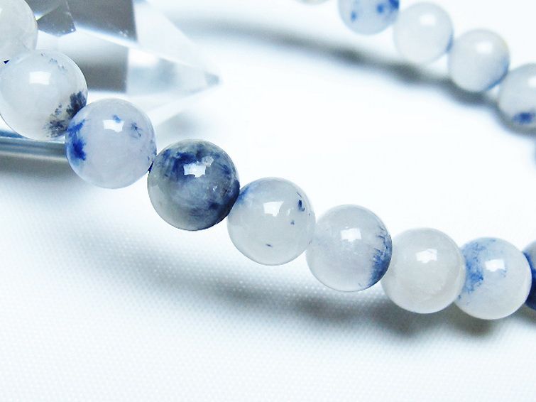 デュモルチェライトインクォーツ ブレスレット 8mm [T286-4417] 3枚目