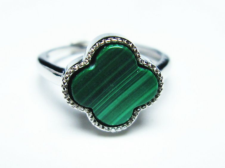 マラカイト 指輪 (14号)[T290-1153] 1枚目