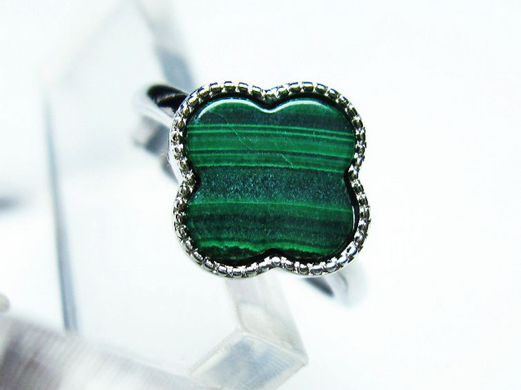 マラカイト 指輪 (15号)[T290-1162] 2枚目