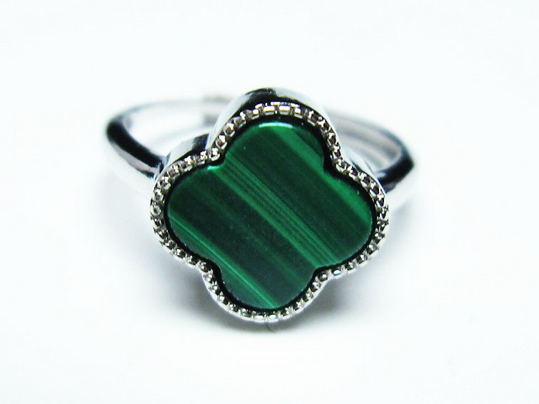 マラカイト 指輪 (15号)[T290-1177] 1枚目