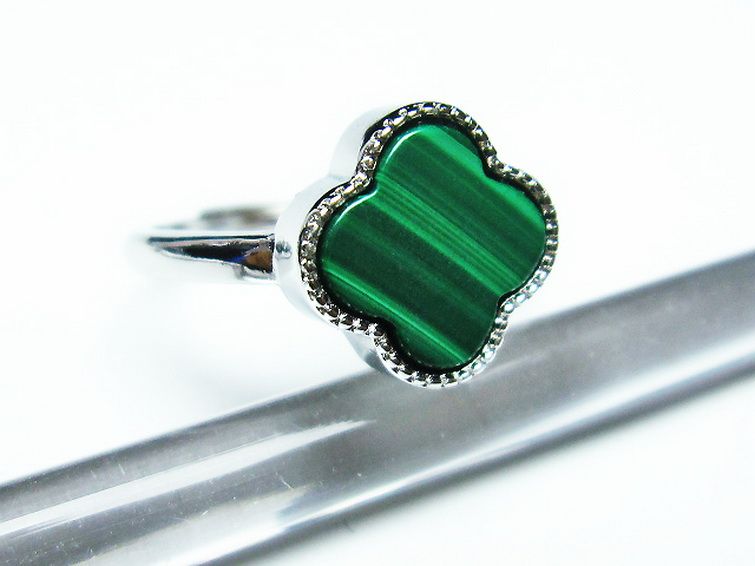 マラカイト 指輪 (15号)[T290-1177] 3枚目