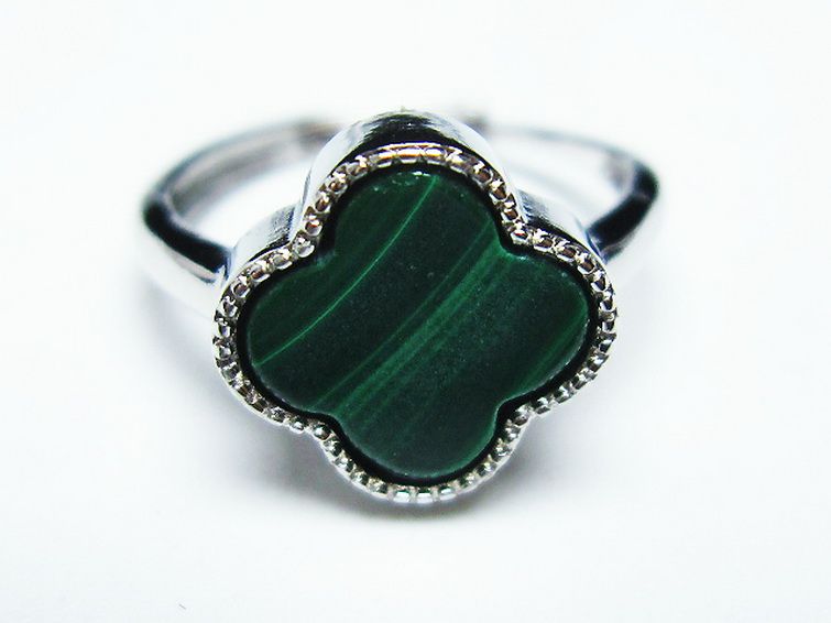 マラカイト 指輪 (15号)[T290-1197] 1枚目