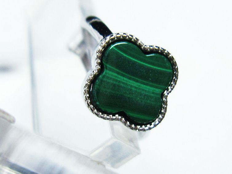 マラカイト 指輪 (15号)[T290-1197] 2枚目