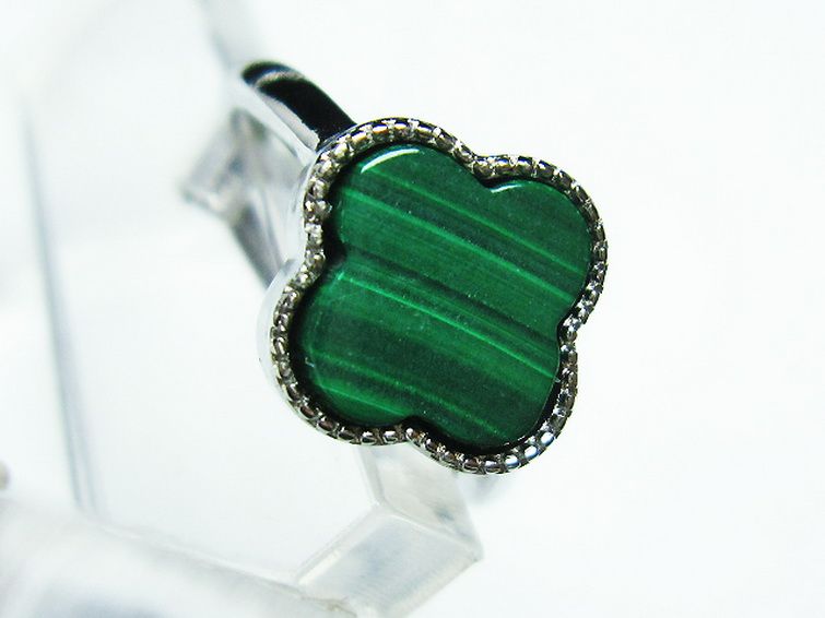 マラカイト 指輪 (15号)[T290-1241] 2枚目