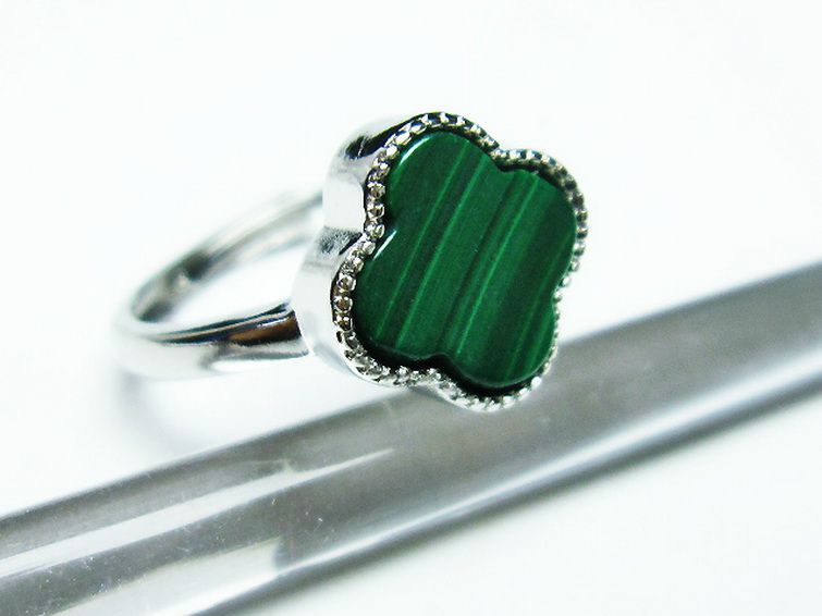 マラカイト 指輪 (15号)[T290-1241] 3枚目